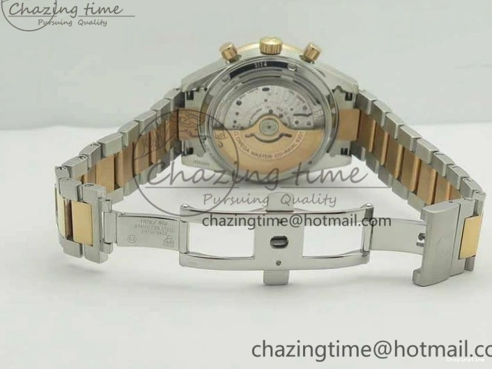 0106 Thermal Speedmaster ’57 Co-Axial SS RG OMF 1:1 Best Edition White Dial On SS RG Bracelet A9300 (Free Leather Strap) 8074